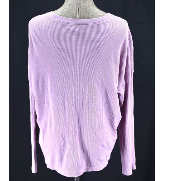 Madewell Thermal Purple Crew Neck Long Sleeve Shirt - L - Picture 2 of 3